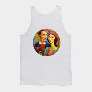 wife & her husband, couples love, romantique digital painting Tank Top